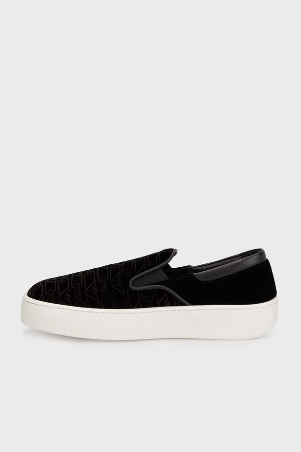 Kadife Logolu Kalın Tabanlı Loafer Ayakkabı  AYAKKABI X3Y007 XR235 00002 - 3