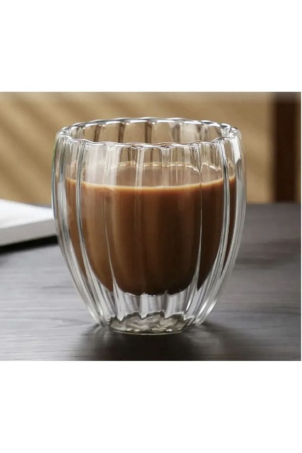 250 ml Isıya Dayanıklı Borosilikat Çift Çidarlı Burgu Kokteyl Bardak | Kahve Ve Sunum Bardağı Burgu - 3
