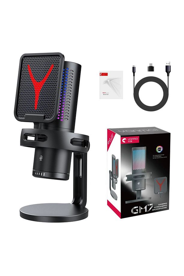 GM7 Mikrofon Profesyonel Mic Canlı Akış Twitch, Youtuber, Gamer, Tiktok, Yayıncı USB Mikrofon Seti - 7