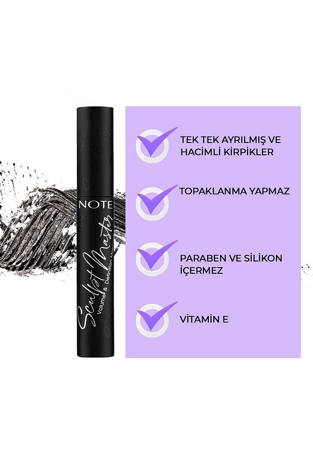 Sculpt Master Extra Black Tek Tek Ayırma Ve Hacim Etkili Maskara - Siyah - 3