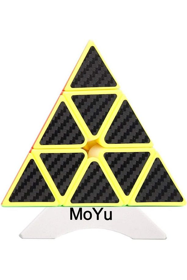 Moyu Meilong Pyraminx Karbon Fiber Zeka Küpü Akıl Küpü Küp Speed Cube - 3