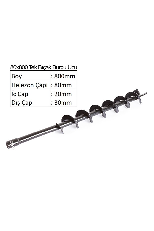 Tek Bıçak Toprak Burgu Ucu 8cm