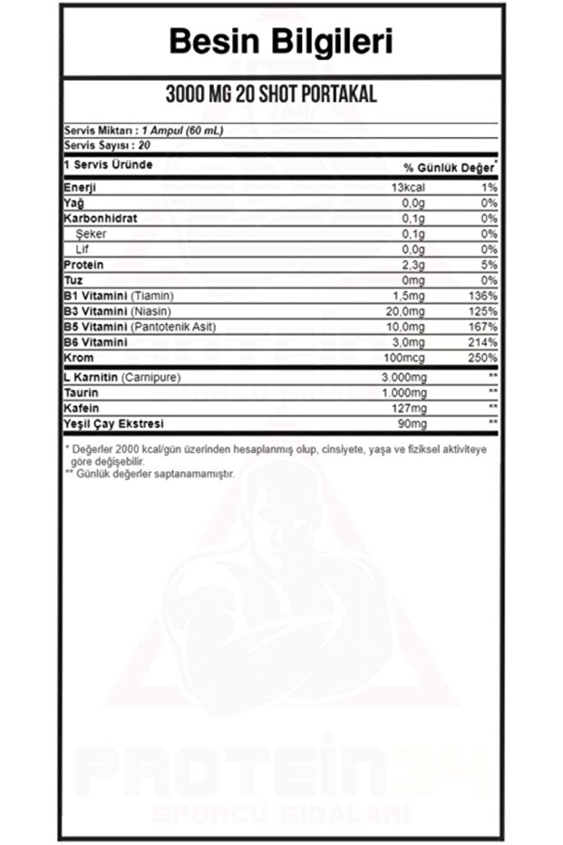 L Carnıtıne 3000 Mg 20 Ampül - 3