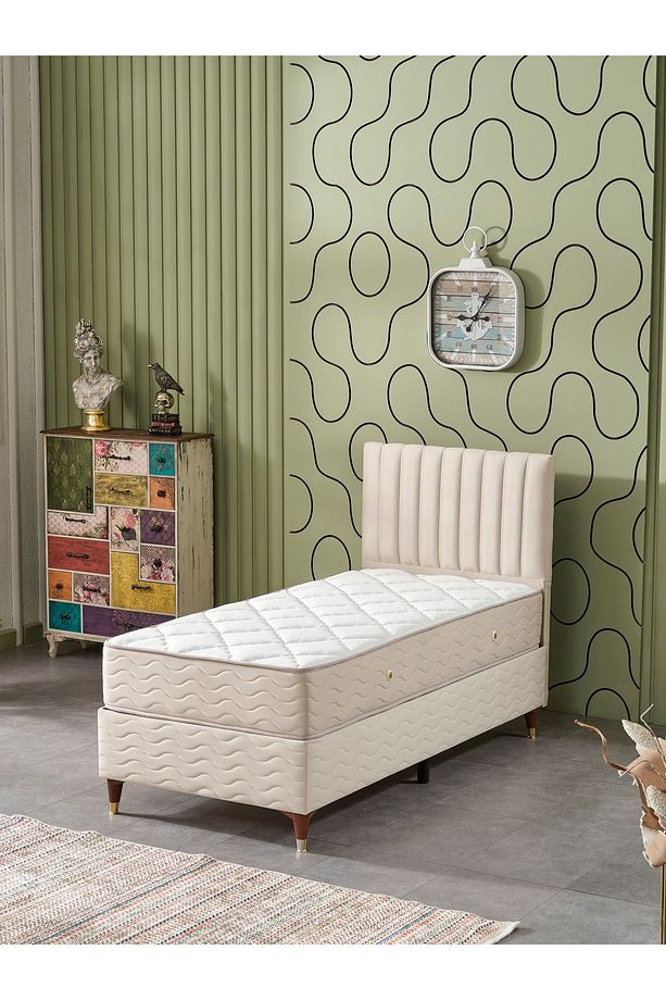 Ezgi Tek Kişilik 3Lü Set Yatak+Baza+Başlık - 1