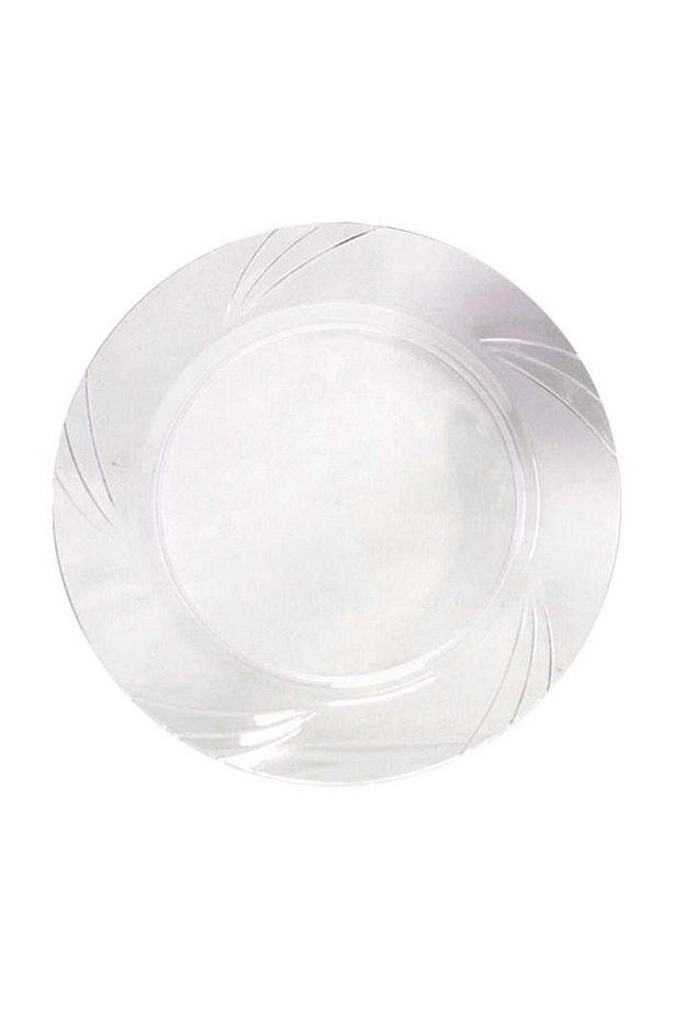 Şeffaf Yuvarlak Mika Tabak 26 Cm 6 Adet - 1