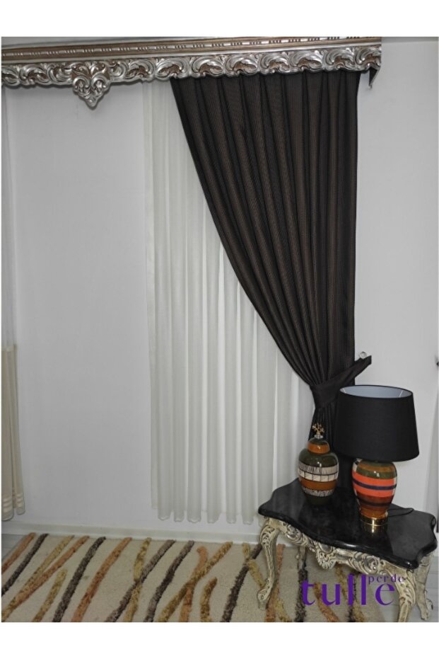 Perde Tül Sare Örme Tül - 1