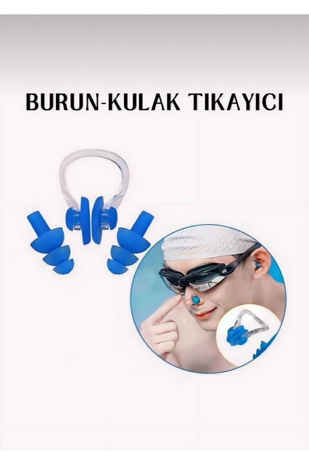 Yüzücüler Için Kulak Ve Burun Tıkayıcı Havuz Seti Deniz Kulak Ve Burun Tıkacı Set M-218 - 5