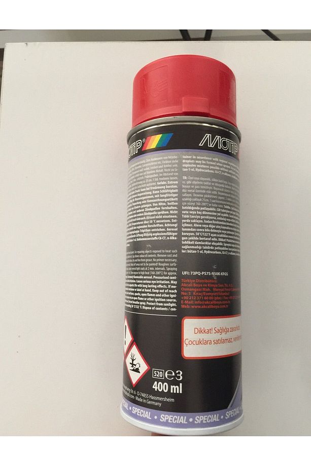 690°C Isıya Dayanıklı Kırmızı Boya 400 ML. Made In Germany - 2