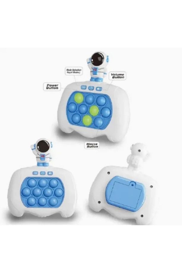 Akıllı Pop-it Işıklı Sesli Yeni Nesil Tuşlamalı Oyuncak Fast Push Game Astronot Model - 1