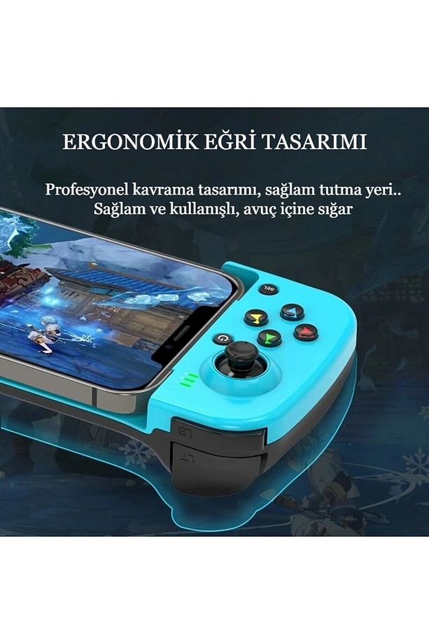 Kablosuz Bluetooth D3 Android Gamepad El Konsolu Game Controller Joyistik Teleskopik Oyun Denetler - 4
