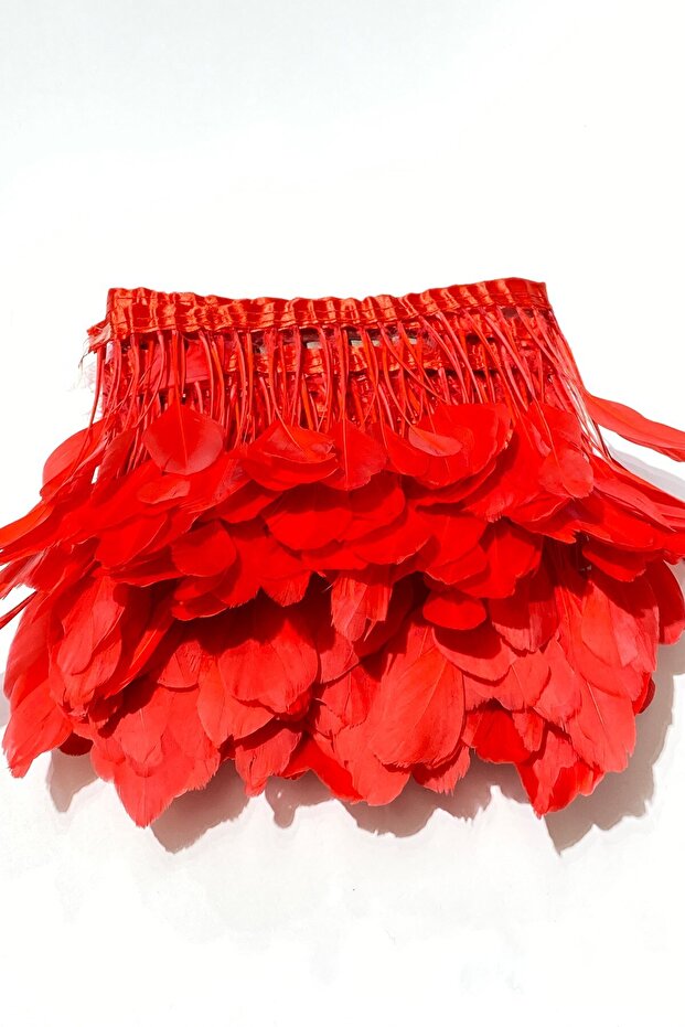 Kırmızı Malibu Deve Kuşu Tüyü - 1