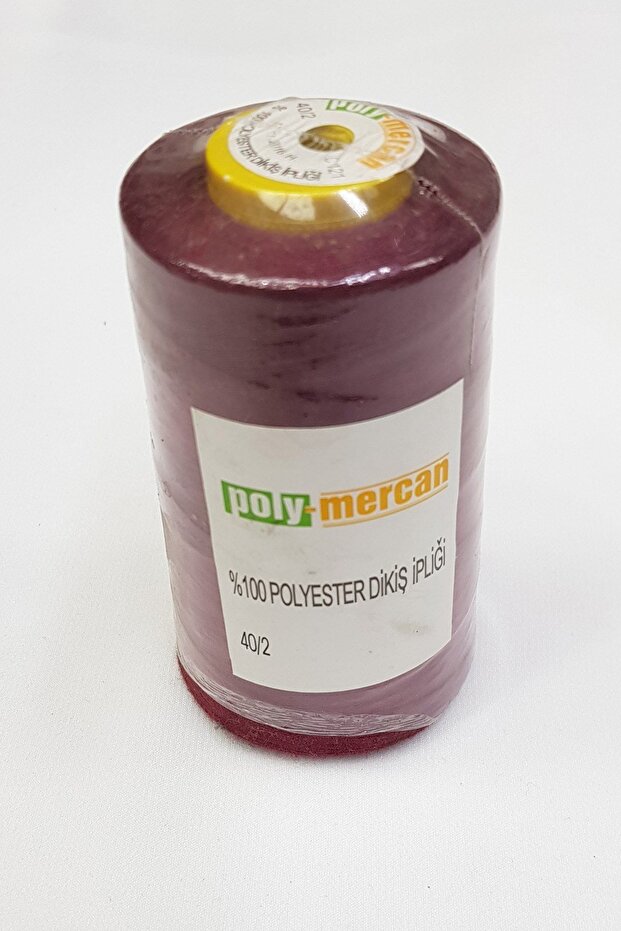 Burgundy polyester sewing thread bobbin - 1