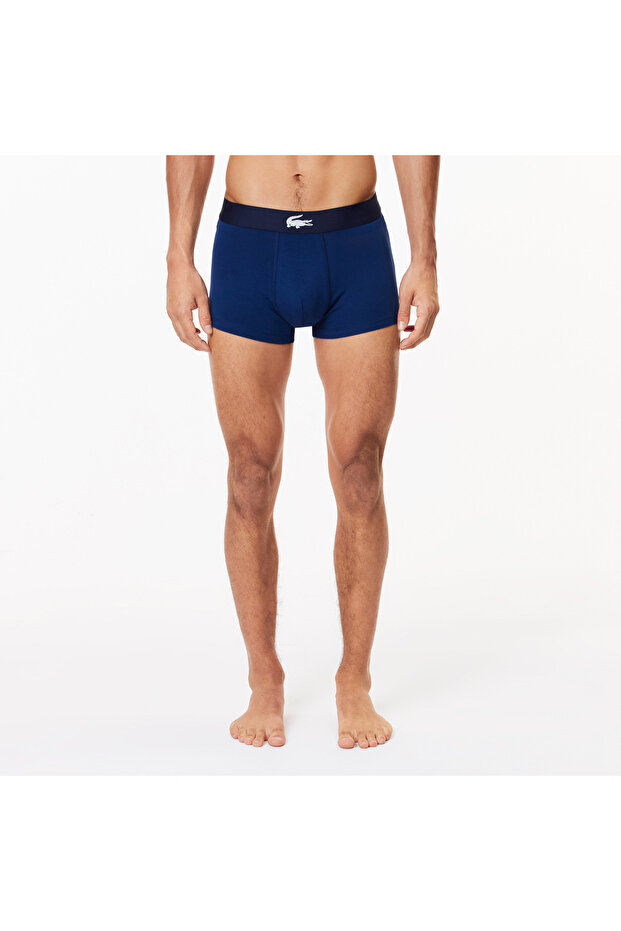 Erkek Baskılı 3'lü Lacivert Boxer - 8