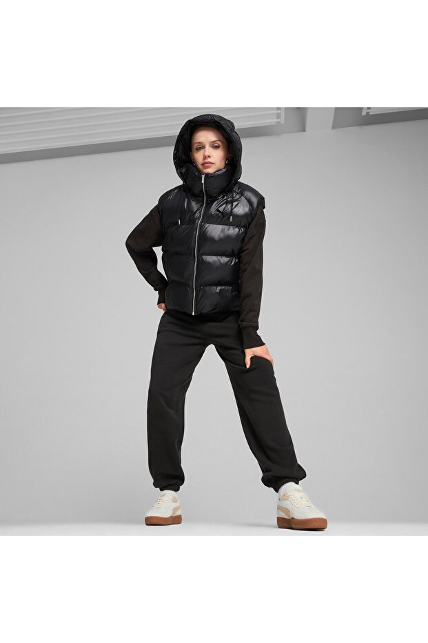 Shiny Puffer Vest Kadın Ceket - 4