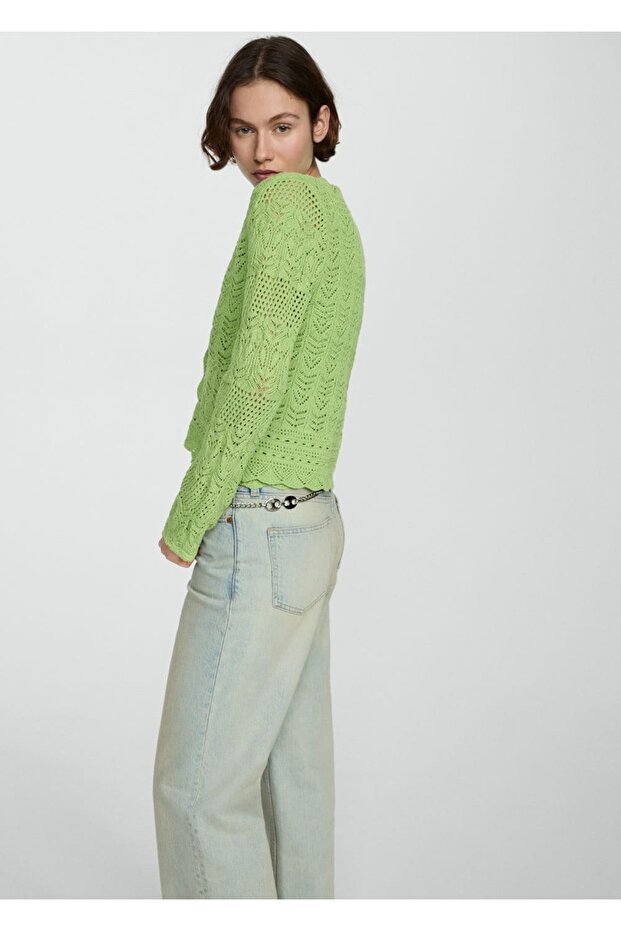 Delik detaylı hırka - 6