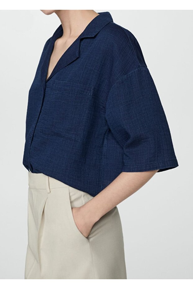 Kurzarmhemd aus Baumwolle - 8