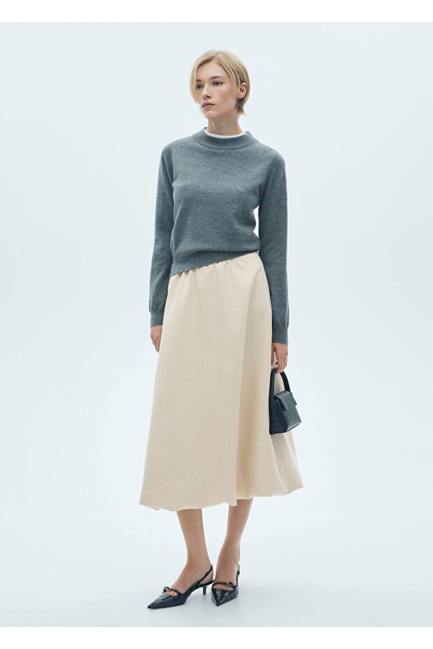 Evaze Kesim Midi Etek - 2