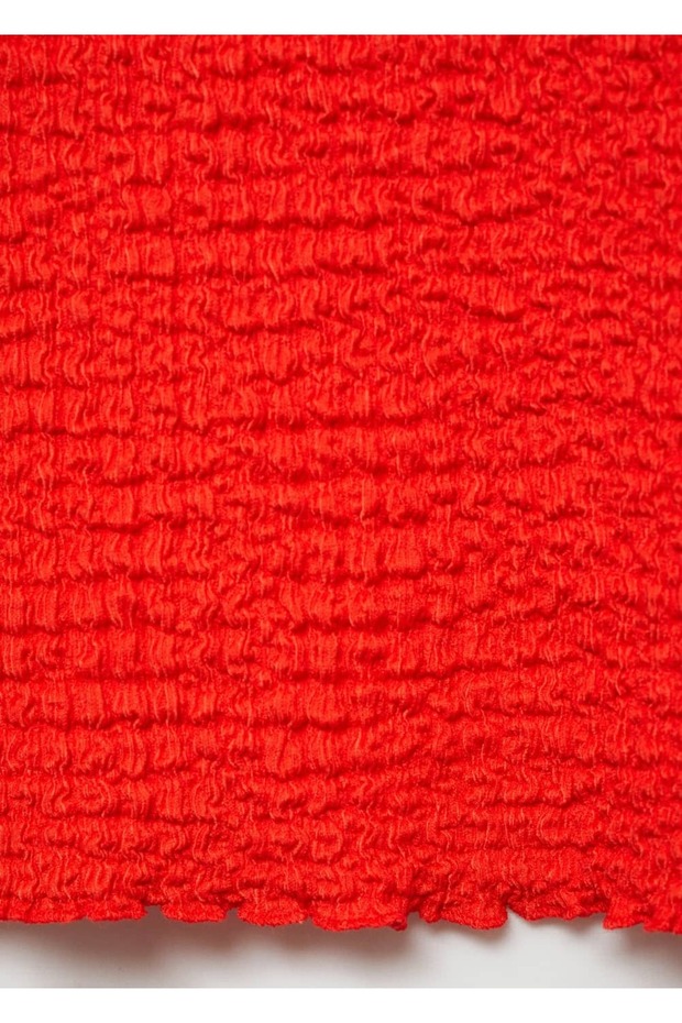 Dokulu polo yaka elbise - 5