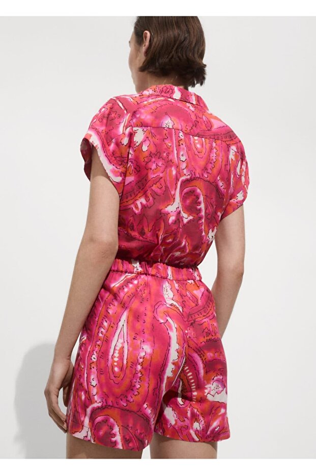 Desenli gömlek tulum - 3