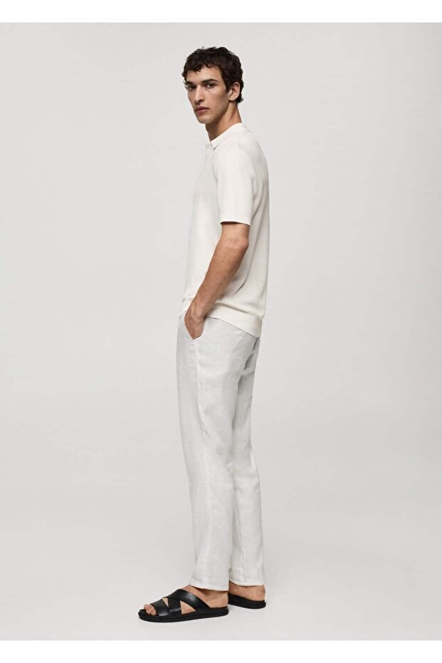 Fitilli örgü polo gömlek - 7