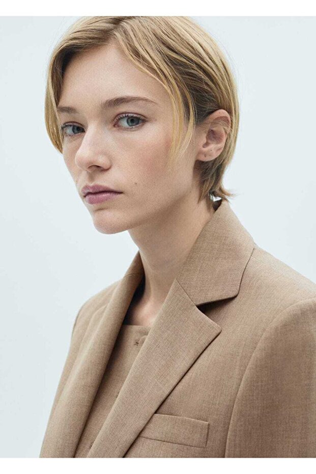 Yün kumaş blazer ceket - 7