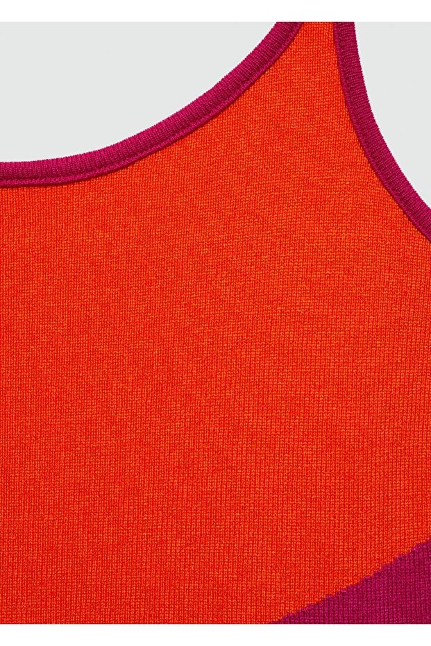 Desenli örgü elbise - 5