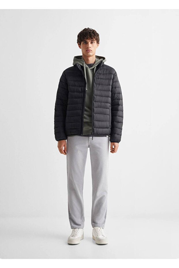 Yandan fermuarlı kapitone anorak - 2