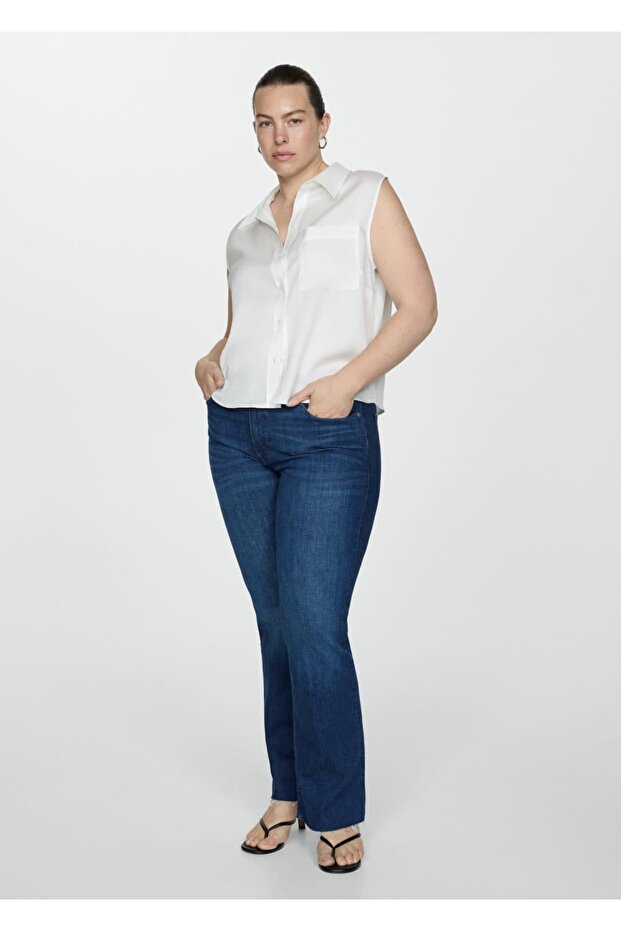 Kolsuz lyocell gömlek - 7