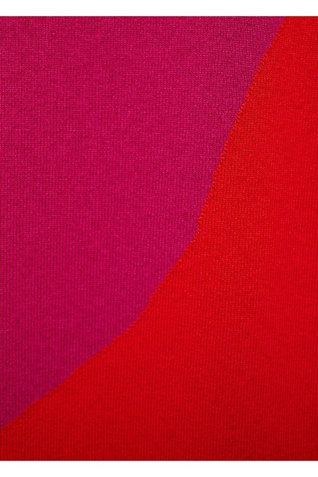 Desenli örgü elbise - 4