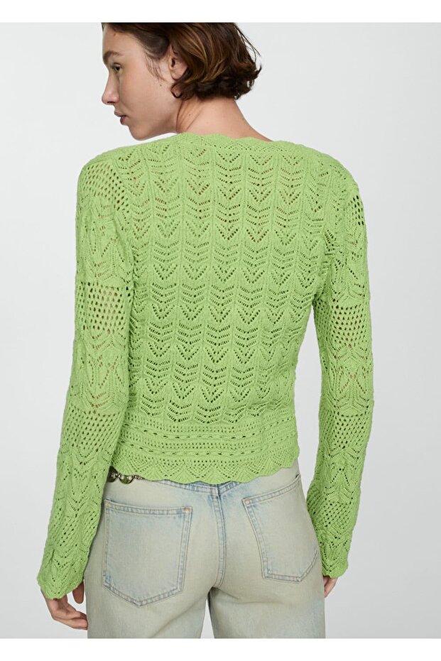 Delik detaylı hırka - 4