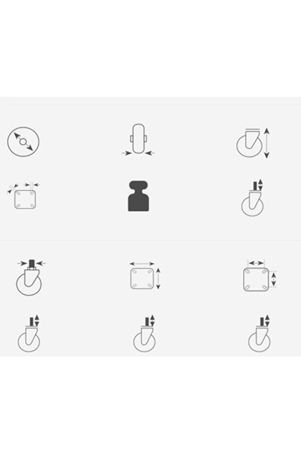 413 Büro Kalın Pimli Teker(4 ADET) - 1