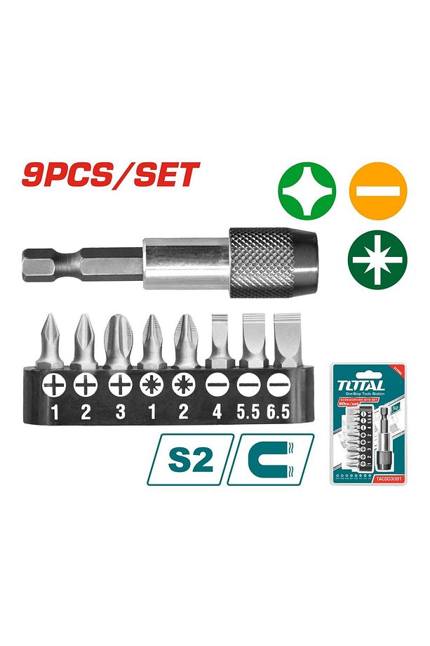 9 Parça Bits Uç Seti - TACSD3091 - 1