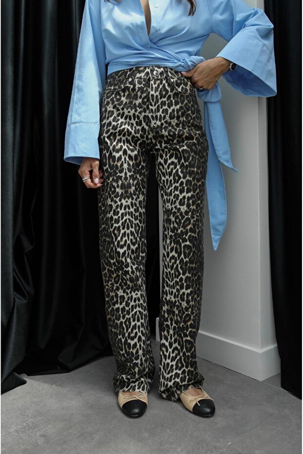 بيج غيج ليوبارد منقوشة مستقيم جان - 2