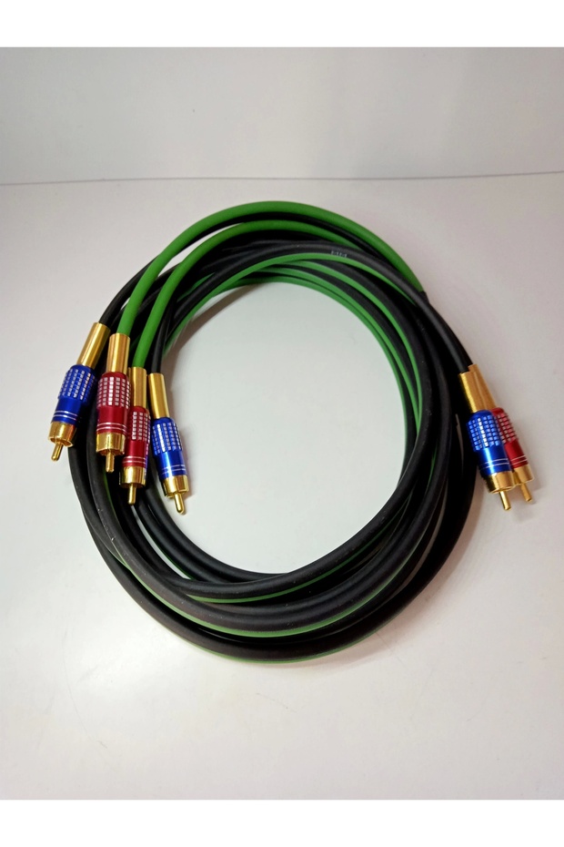 Amfi Rca Kablosu - 2 Giriş 4 Çıkış El Yapımı Ofc + %100 Bakır Rca Kablo - Parazit Yapmaz - 5 Metre - 2