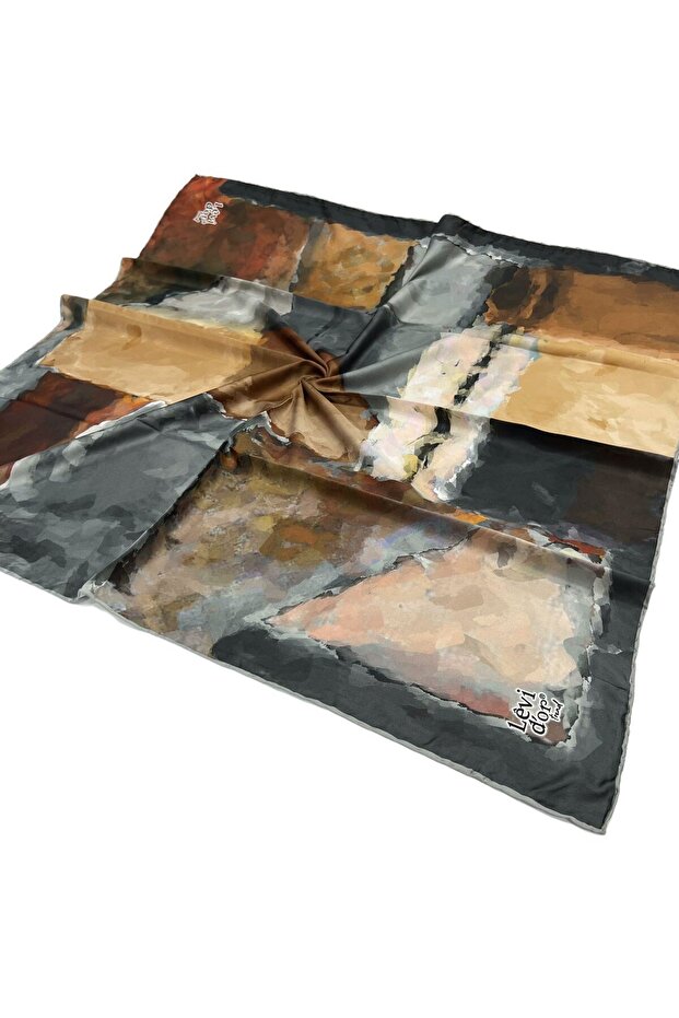 Eșarfă Trend afumată - Model acuarelă - 1