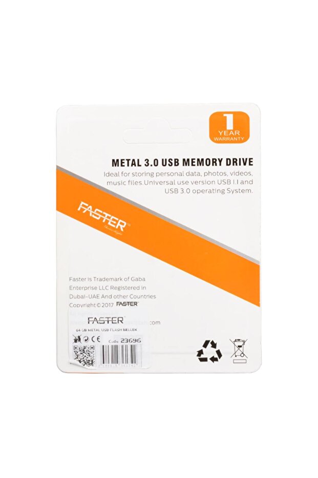 64 GB Metal USB 2.0 Memory Flash Memory Compatible with Windows MacOS Linux - 2