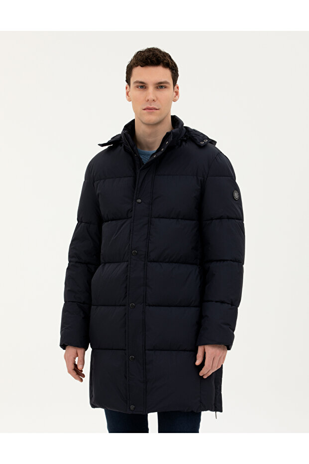 Dark Navy Blue Regular Fit Coat 50284787-Vr100
