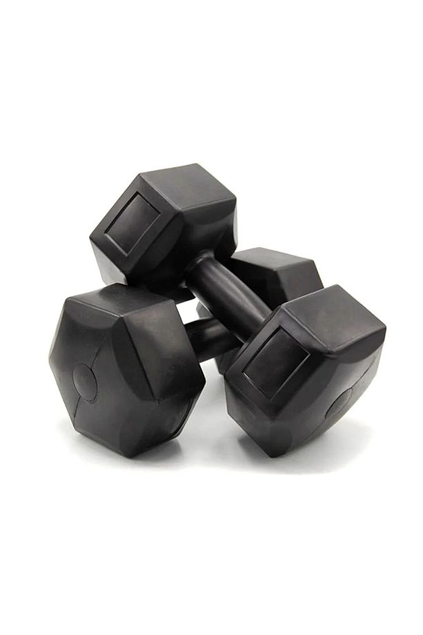 5 Kg X 2 Adet 10 Kg Dambıl Seti Ağırlık Vücut Geliştirme Siyah - 2