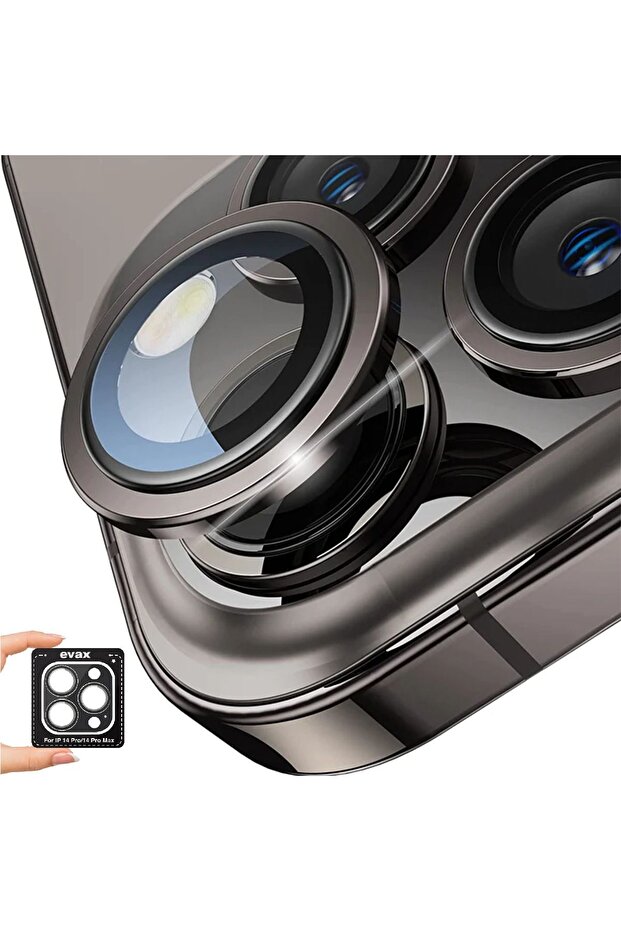[عدسة سهلة التركيب] واقي عدسة الكاميرا من الياقوت المتوافق مع iPhone 14 Pro Max / 14 Pro، سهل التركيب مع جهاز تركيب إضافي