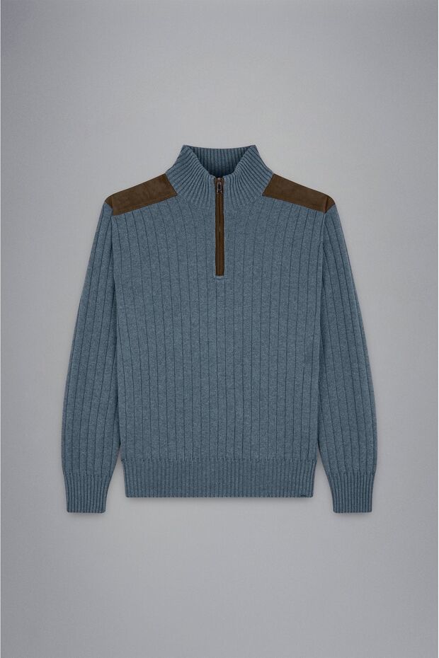 MEN'S ZIPPED PULLOVER C.W. WOOL - 7
