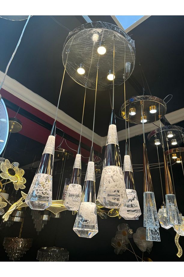 4 lü dalga led avize - 2