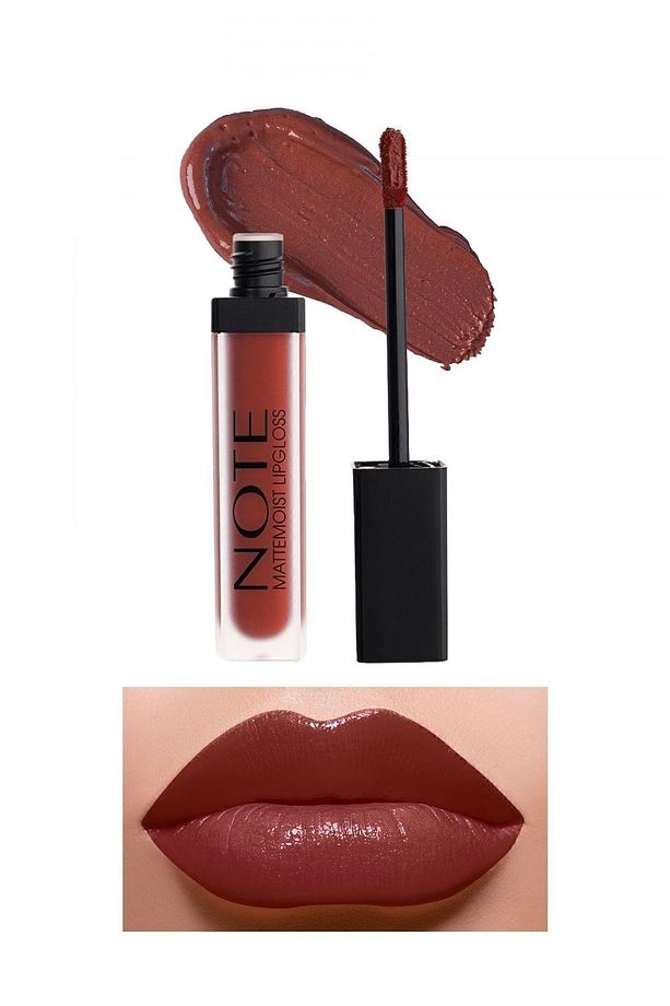 Mattemoist Lipgloss Yarı Mat Saten Bitişli Likit Ruj 408 Femme Fatale - Bordo - 1