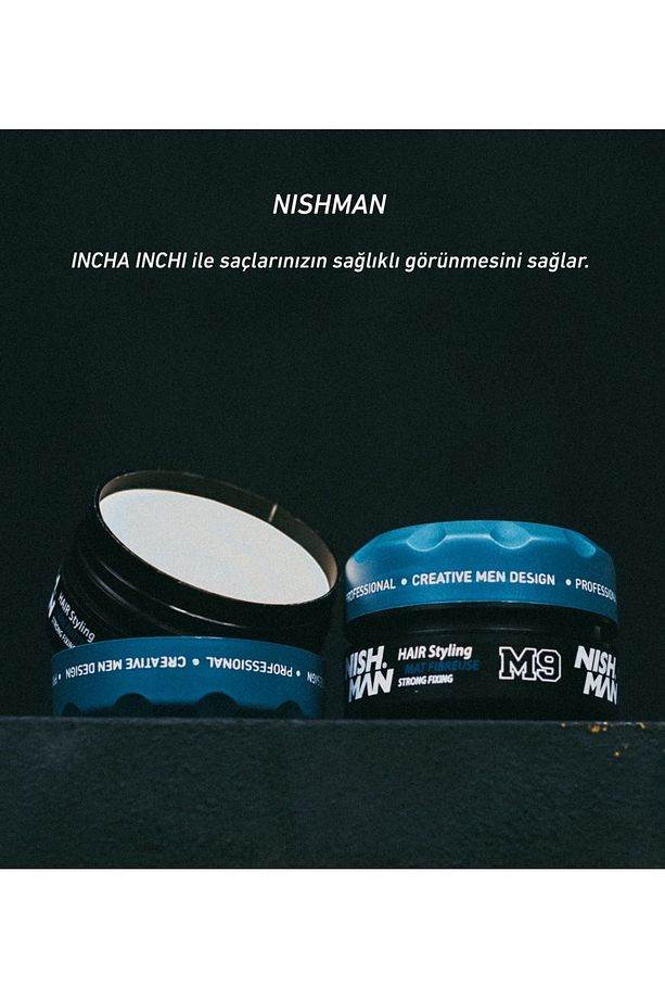 M9 Güçlü Sabitleme Mat Wax -kısa Ve Dalgalı Saçlar Için Esnek Fiber Saç Şekillendirici 100 ml - 2