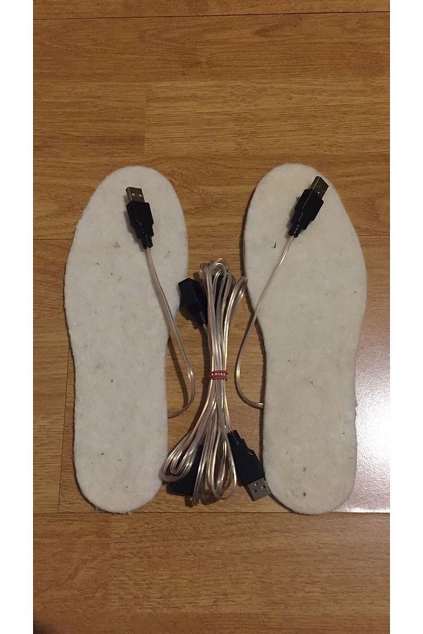 Elektrikli Ayak Isıtmalı Kamp Ayakkabı Tabanı Usb Şarjlı Yıkanabilir Isıtıcı Termal Taban 41-46 No - 3