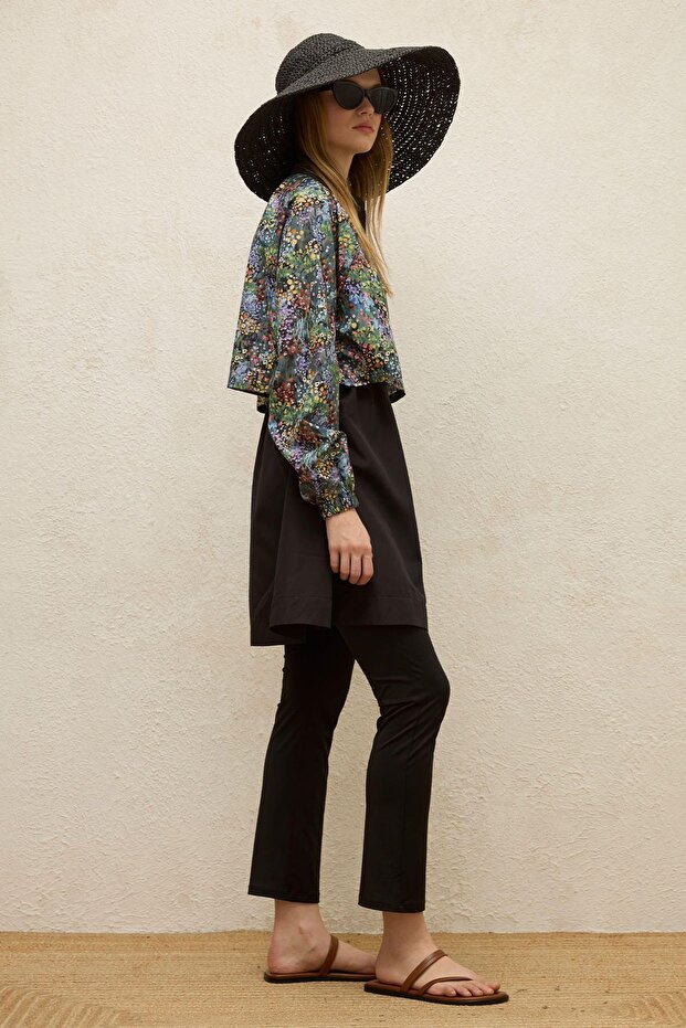 3 részes Saw Shear fürdőruha szett széldzsekivel - apró virág - 3