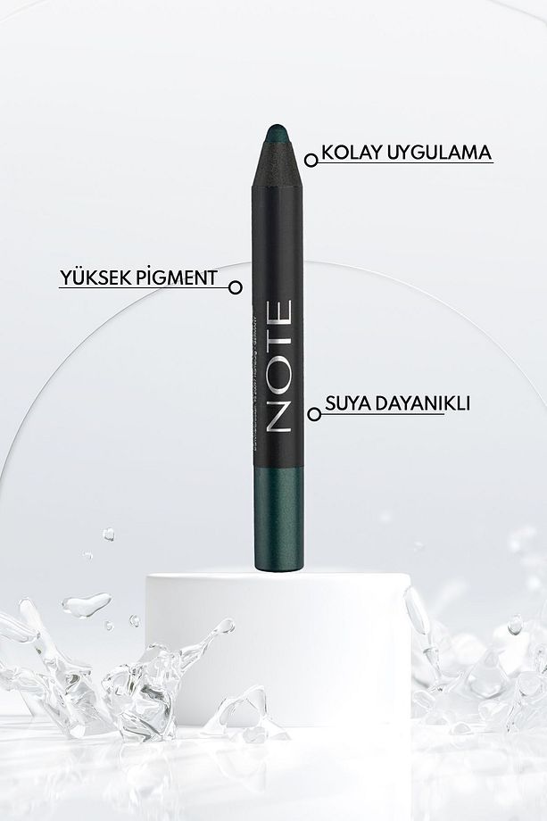 Jumbo Eyeshadow Pencil Waterproof Işıltılı Suya Dayanıklı Kalem Far 04 Emerald - Yeşil - 2