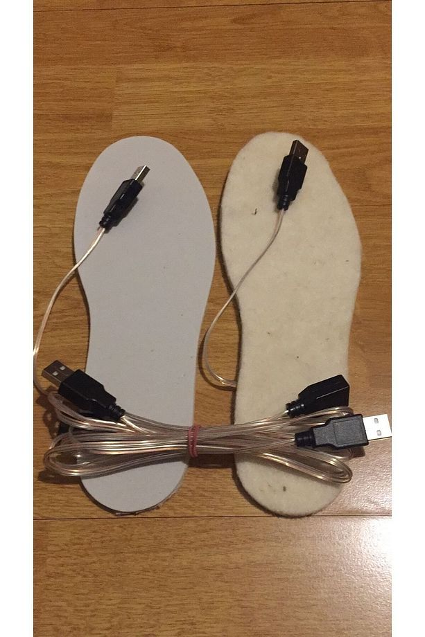 Elektrikli Ayak Isıtmalı Kamp Ayakkabı Tabanı Usb Şarjlı Yıkanabilir Isıtıcı Termal Taban 41-46 No - 5
