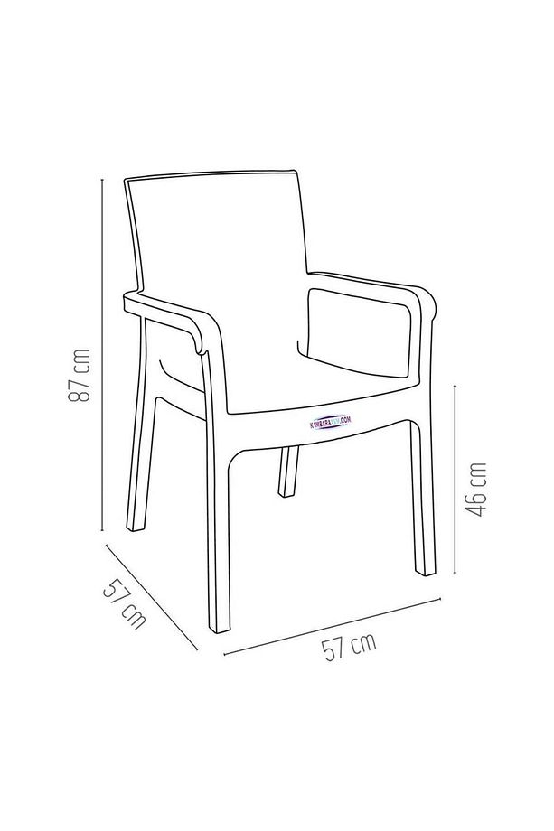 Bistro Bahçe, Balkon Masa Takımı Balkon Çay Seti 4 Sandalyeli Tk - 4
