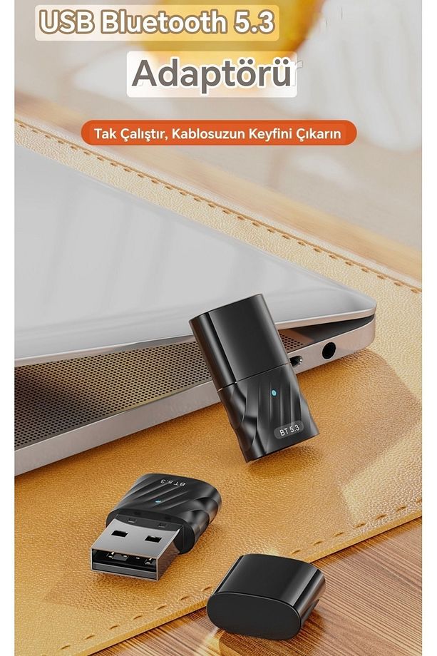 Toocki Bluetooth Adaptör 5.3 Süper Hızlı Yüksek Performan Düşük Gecikme Son Nesil Teknoloji - 3