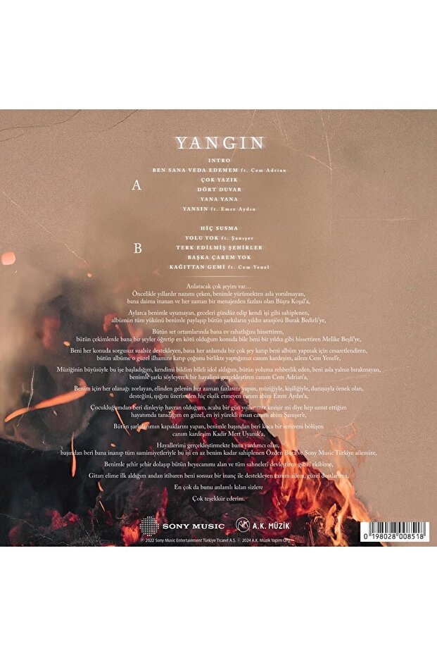 Çağan Şengül - Yangın (Plak) - 2